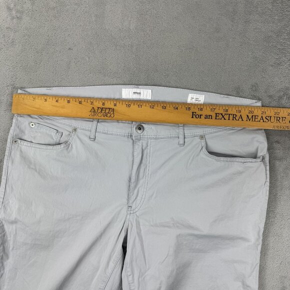 BRAX Feel Good Mens Cadiz Ultralight Straight Fit Stretch Chino Pants Light Grey - Picture 10 of 11